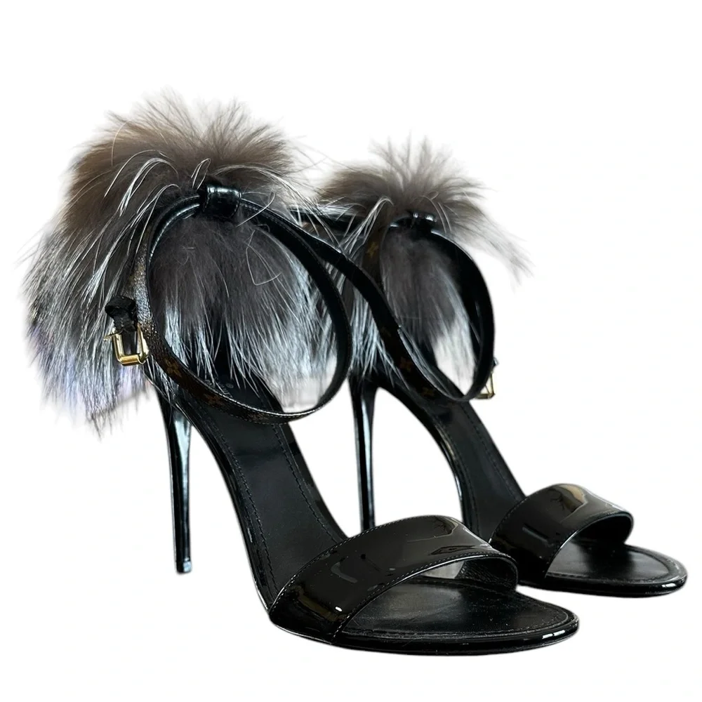 Limited Edition Louis Vuitton Fur Heels 39 - Picture 1 of 7